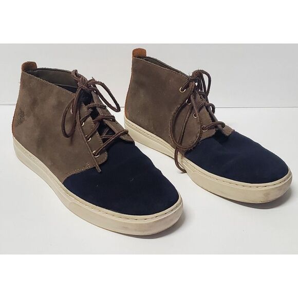 Timberland Boots Suede Chukka Cupsole MN SZ 9 A12G4 Cool Tri Color Suede Blu/Tan - Picture 3 of 13